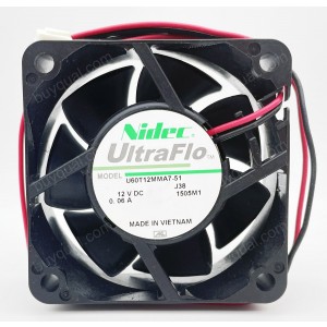 NIDEC U60T12MMA7-51 12V 0.06A 2wires Cooling Fan