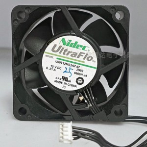 Nidec U60T12MS1A7-57 12V 0.21A 4wires Cooling Fan