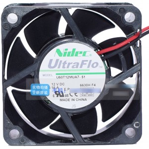 NIDEC U60T12MUA7-51 12V 0.16A 2wires Cooling Fan