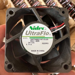 Nidec U60T24MS11A7-53J25 24V 0.11A 3wires Cooling Fan 