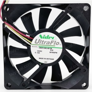 NIDEC U80R12MLAB-58 12V 0.12A 4wires Cooling Fan 