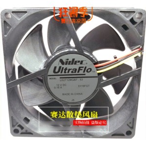 Nidec U92T12MGA7-53 12V 0.18A 3wires cooling fan