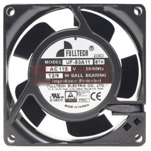 FULLTECH UF-80A11 UF-80A11BWH UF-80A11BTH 115V 12/9W 2wires Cooling Fan