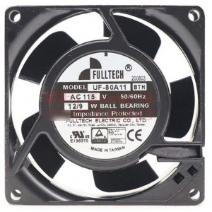 FULLTECH UF-80A11 UF-80A11BWH UF-80A11BTH 115V 12/9W 2wires Cooling Fan