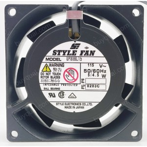STYLE FAN UP80BL15 115V 5/4.5W 2 wires Cooling Fan