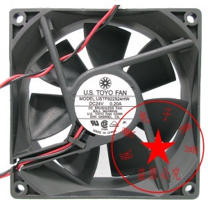 U.S.TOYOFAN USTF922524HW 24V 0.20A 2wires Cooling Fan