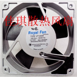 Royal Fan UT120A8 100V 12/10W 2wires Cooling Fan 