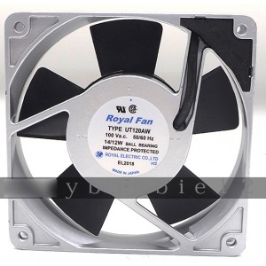 Royal Fan UT120AW 100V 14/12W 2wires Cooling Fan 