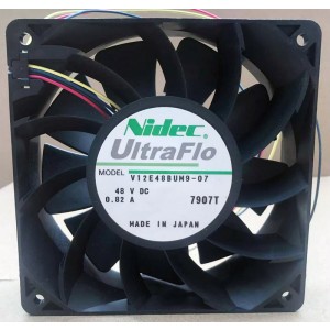 NIDEC V12E48BUM9-07 48V 0.82A 4wires Cooling Fan