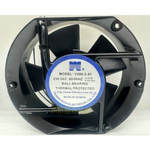 THERMAL V208-2-51 230V 0.1/0.12A 21W 2wires Cooling Fan 