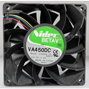 Nidec V34809-35 VA450DC 12V 3.3A 4wires Cooling Fan