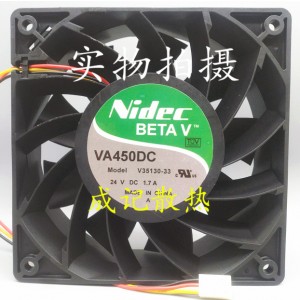 NIDEC V35130-33 24V 1.7A 3wires Cooling Fan