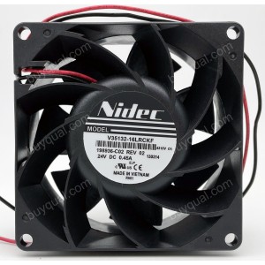 Nidec V35132-16L V35132-16LRCKF 24V 0.45A 2wires Cooling Fan