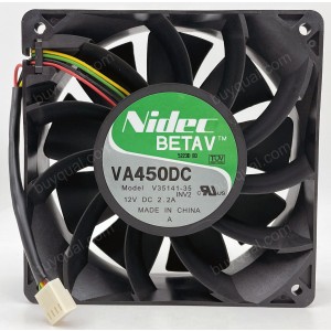 Nidec TA450DC V35141-35 12V 2.2A 4wires Cooling Fan