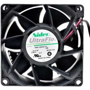 NIDEC V80E12BUA7-51 12V 2.84A 2wires Cooling Fan - New