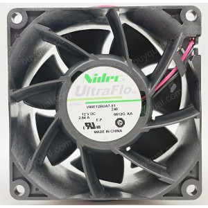 NIDEC V80E12BUA7-51 12V 2.84A 2wires Cooling Fan - New