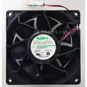 Nidec V92E24BS1A7-51 24V 0.42A 2wires Cooling Fan