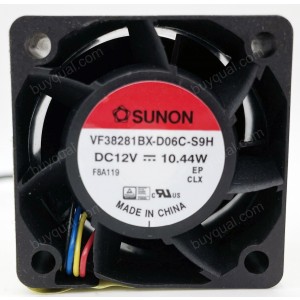 SUNON VF38281BX-D06C-S9H 12V 10.44W 4wires Cooling Fan - Original New