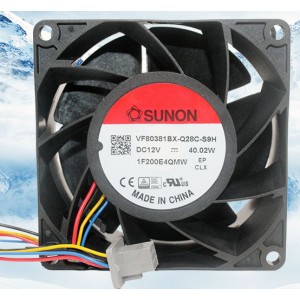SUNON VF80381BX-Q28C-S9H 12V 40.02W 4wires Cooling Fan