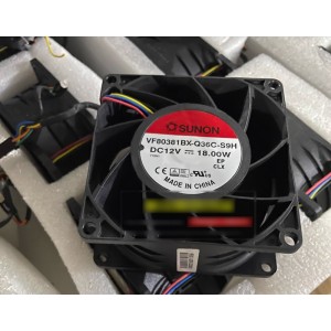SUNON VF80381BX-Q36C-S9H 12V 18.00W 4wires Cooling Fan