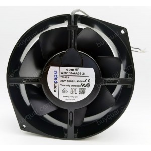 Ebmpapst W2S130-AA03-21 230V 45/39W 2wires Cooling Fan - New