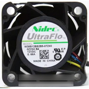 Nidec W38S12BS2B5-07Z40 12V 0.66A 4wires Cooling Fan