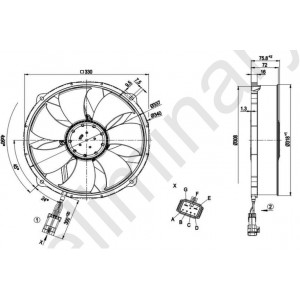 Ebmpapst W3G300-QX25-33/A02 26V 15.0A 400W Cooling Fan