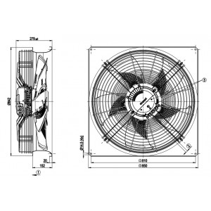 Ebmpapst W3G710-NU31-03 400V 5.9A 3800W Cooling Fan