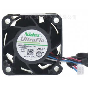 NIDEC W40S12BGD5-07T04 12V 1.00A 4wires Cooling Fan