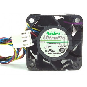 NIDEC W40S12BGD5-07 12V 1.00A 4wires Cooling Fan