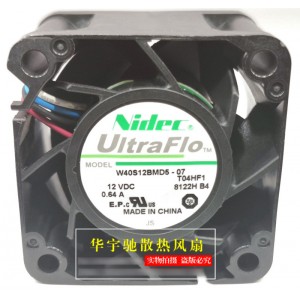 Nidec W40S12BMD5-07 W40S12BMD5-07A06 12V 0.64A 4wires Cooling Fan