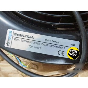 Ebmpapst W4S200-CI04-01 W4S200-C104-01 230V 30/27W 4wires Cooling Fan