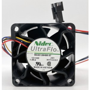 NIDEC W60E12BHB5-57 12V 1.09A 4wires Cooling Fan 