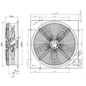 Ebmpapst W6D910-GA01-01/S01 380V 6.6A 2745W Cooling Fan