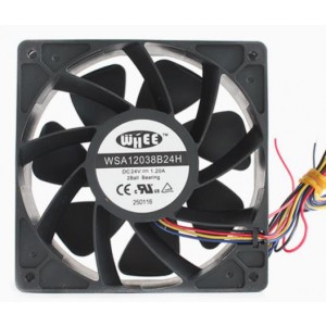 WHEE WSA12038B24H 24V 1.2A 28.8W 4wires Cooling Fan 