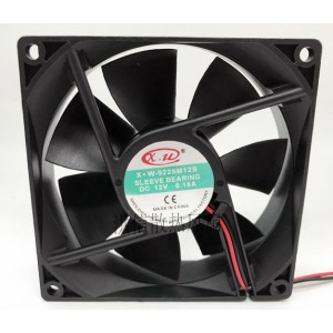 X.U X.W-9225M12S 12V 0.18A 2wires Cooling Fan 