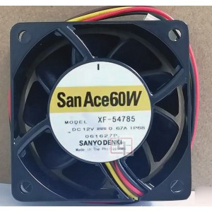 SANYO XF-54785 12V 0.67A 4wires Cooling Fan