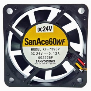 SANYO XF-73932 24V 0.12A 3wires Cooling Fan 
