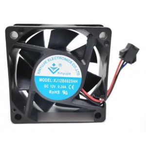 Xinyujie XJ12B6025HH 12V 0.24A 3wires Cooling Fan 