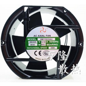 XM XM17251HA3 380/420V 0.15A 39-42W 2wires Cooling Fan 