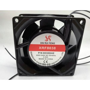 XIN RUI FENG XRF8038 220-240V 0.08A 2wires Cooling Fan 