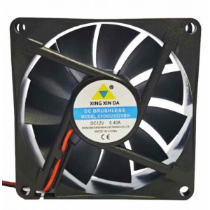 XING XIN DA XXD802512VBH 12V 0.40A 2wires Cooling Fan 