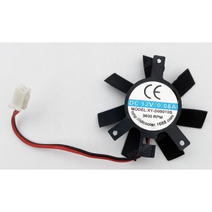 XBLY XY-D05010S 12V 0.08A 2wires Cooling Fan