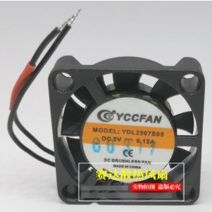 YCCFAN YDL2507S05 5V 0.12A 2wires Cooling Fan