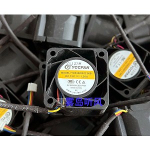 YCCFAN YDS3828B12 0001 12V 1.2A 4wires Cooling Fan 