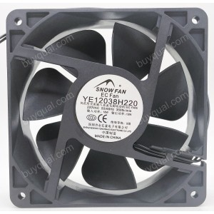SNOWFAN YE12038H220 220V 18W/10W 2wires Cooling Fan