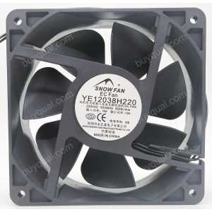 SNOWFAN YE12038H220 220V 18W/10W 40W 2wires Cooling Fan