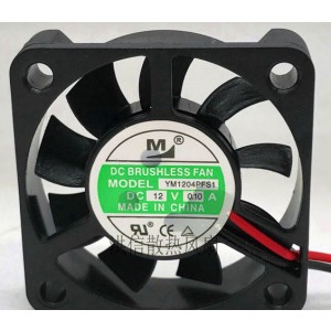M YM1204PFS1 12V 0.10A 2wires Cooling Fan 