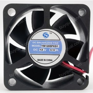 M YM1205PKS1 12V 0.14A 2wires cooling fan