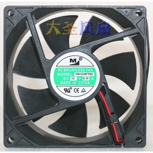 M YM12C9PTB2 12V 0.10A 2wires Cooling Fan 